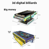 Équipement de jeu d'arcade en métal, billard numérique 3D, mahjong, machines de divertissement commerciales à monnayeur, en ligne, garantie 1 an