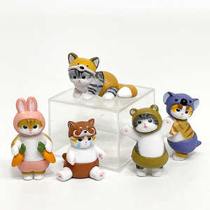 5 pièces/ensemble Mofusand PVC Anime Figure jouets <span class=keywords><strong>Arty</strong></span> dessin animé chat à la mode jouer ornements mignon décor Surprise cadeau fille jouets - Product Image 3