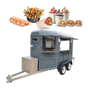 עגלות מזון עם מטבח קיוסק מקורה למזון וטנדר קפה אוכל נייד משאית קפה למכירה