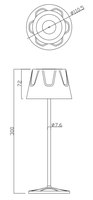 Lampe de table LED sans fil à commande tactile et intensité variable, style européen simple, corps en plastique et métal, recharge USB, lampe de chevet – Offre spéciale