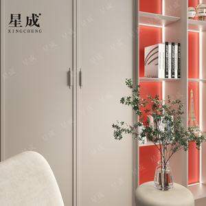 Tùy chỉnh phòng ngủ tủ xây dựng trong tủ quần áo cửa E0 thân thiện với môi MDF sơn tĩnh điện cửa tủ quần áo Trung Quốc - Product Image 6