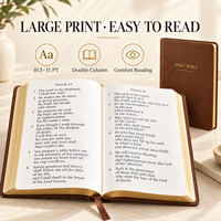 Bible personnalisée grand format à lettres rouges sur papier couché, fabrication sur mesure, vente en gros, portable, OEM, ODM