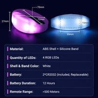 Bracelet en silicone avec logo personnalisé, bracelet lumineux LED, bracelet lumineux RGB pour concert, festival, promotion d'événements