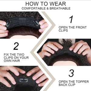 Perruque toupet confortable de 70g à clipser, <span class=keywords><strong>dreadlocks</strong></span> courtes, afro crépu, pour hommes et femmes, pour un usage quotidien - Product Image 6