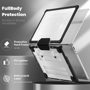 Funda rígida para ordenador portátil, funda para <span class=keywords><strong>Apple</strong></span> <span class=keywords><strong>Mac</strong></span> Book Air 13 2018/2020, resistente, duradera, plegable, con soporte, funda protectora para ordenador portátil - Product Image 4