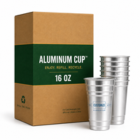 Gobelets en aluminium personnalisables à changement de couleur, réutilisables pour boissons froides, pour mariages, festivals et promotions, pour fêtes et événements