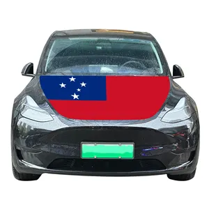Capa de capô de carro Samoa 120x150cm bandeira, resistente ao desgaste e durável, capa de capô de carro acessível