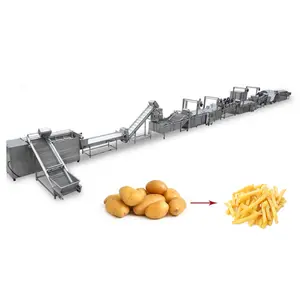 Gran oferta, línea de producción de patatas fritas congeladas industriales completamente automática, máquina para hacer patatas fritas congeladas