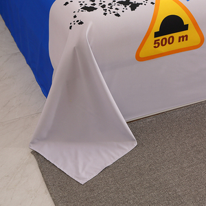 <strong>Superhero</strong> 3D Style Microfiber Bed Sheet &amp; <strong>Curtain</strong> Set 100% Polyester Plain Design Bed Sheet Sets - Product Image 3