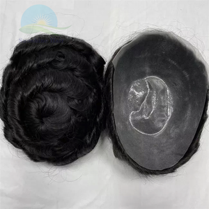 Postiche en pu pour <span class=keywords><strong>homme</strong></span> avec boucle en v, <span class=keywords><strong>cheveux</strong></span> naturels, 0.06mm, 30mm - Product Image 4