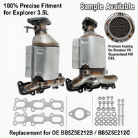 Paire de convertisseurs catalytiques de collecteur d'échappement pour Ford Explorer 3.5L V6 2011-2019 OE BB5Z5E212B BB5Z5E212C, ajustement direct, sans kit anti-erreur de code (CEL)