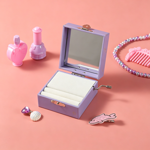 Boîte à musique personnalisée Yiyu, prix d'usine, en gros, avec miroir, mélodie personnalisée, boîte de rangement musicale faite à la main, cadeau d'anniversaire pour garçons - Product Image 3