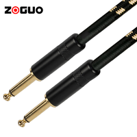 Câble professionnel de 6 pieds de 1/4 pouces pour Instrument de Base de guitare, câble de 6.35mm mâle à mâle Mono Jack TS