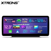 XTRONS Radio de Coche Android de 12.3 Pulgadas para Benz Clase C/GLC/V/X NTG 5.0/5.1/5.2 Pantalla Antirreflejo 2400*900P Snapdragon 662 8+128GB