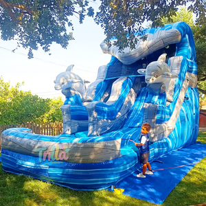 Tobogán Inflable de Grado Comercial para Niños, Parque Infantil al Aire Libre, Toboganes de Agua Grandes, Castillos Inflables, Tobogán Acuático - Product Image 4
