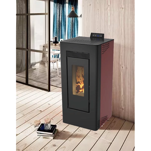 Poêle à granulés canalisé 'CLEVER' 11,61 kW - Bordeaux - Product Image 4