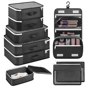 New Product 9 Set Suitcase Travel Organizer Bags Hanging Organizer Packing Cubes For Travel Essentials