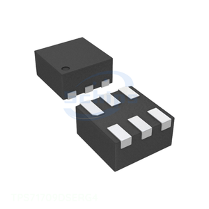 ไอซีควบคุมแรงดันไฟฟ้าแบบเชิงเส้น 0.9V 150mA 6WSON ชิ้นส่วนอิเล็กทรอนิกส์และชิ้นส่วนประกอบสำหรับการจัดการพลังงาน (PMIC) ผู้ผลิตช่องทาง 6 WFDFN TPS71709DSER - Product Image 1