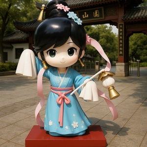 Jingyue - Juego de Esculturas de Robots de Ópera Tradicional China, Cristal Transparente, Decoración del Hogar, Figura Coleccionable, Regalo - Product Image 2