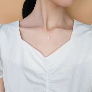 Collares <span class=keywords><strong>de</strong></span> Joyería Fina Minimalista FY, Plata <span class=keywords><strong>de</strong></span> Ley 925, Collar con Colgante <span class=keywords><strong>de</strong></span> Circonita Cúbica Solitaria con Piedra <span class=keywords><strong>de</strong></span> Nacimiento - Product Image 3