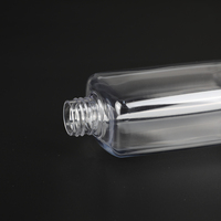 Flacon carré de 300 ml pour shampoing et après-shampoing, emballage en plastique avec couvercle, flacon de gel douche en PET