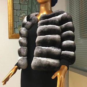 Abrigo de piel de Chinchilla Rex de invierno para mujer, abrigo largo impermeable de alto nivel con tinte de Color, Parkas cálidas, prendas de vestir exteriores - Product Image 5