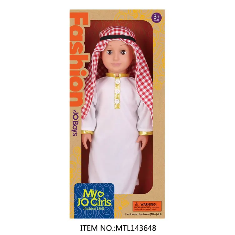 Fashion Model 18 Inch Arabische Jongen Vinyl Pop Baby Speelgoed Pasgeboren Reborn Baby Pop Speelgoed