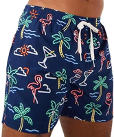 Shorts de plage décontractés pour hommes grande taille, séchage rapide, écologiques, en polyester et élasthanne, imprimés lettres, fruits et animaux, pour le surf