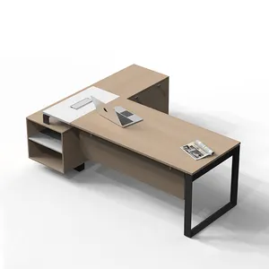 Hot sale modern designs executive fancy luxury office furniture l shaped office desk se for office