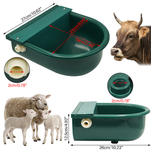 Abbeveratoio in Plastica per Bestiame e Cavalli, Serbatoio d'Acqua Verde Automatico per Mucche - Product Image 2