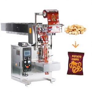 Machine verticale de type seau pour le remplissage et l'emballage automatique de granulés irréguliers en sacs plastiques, pour aliments, snacks, produits chimiques, à moteur. - Product Image 1