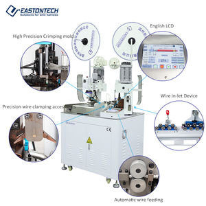 Nhà Máy Độ Chính Xác Cao Tự Động Đôi Đầu Cả Hai Hai Đầu Dây Cáp Thiết Bị Đầu Cuối Uốn Tóc Bồng Kết Nối Máy Ép Cho AWG28-12 - Product Image 6