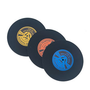 Branded Silicone PVC Drink Coaster Rubber Round Cup Mat Non Slip Heat Resistant <b>Table</b> <b>Protector</b> Pad for Promotional Gifts - Product Image 2