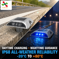 CS-SR-805 Balise routière solaire LED intégrée IP68, résistance à la charge statique de plus de 20 tonnes, en aluminium, pour la signalisation des bords de route