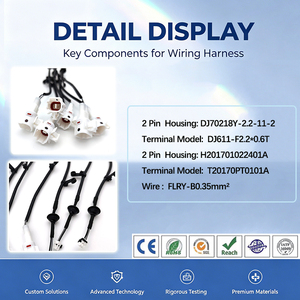 后部反射器线束 FLRY-B0.35mm 带外壳 DJ70218Y-2.2-11-2 端子 DJ611-F2.2*0.6T 适用于汽车工厂定制 - Product Image 2