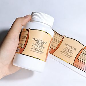 Étiquettes personnalisées pour produits de santé animale, étiquettes adhésives rectangulaires, imperméables, argent brillant, impression BOPP - Product Image 3