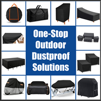 Housses de protection pour mobilier de patio imperméables, anti-poussière, durables et écologiques, pour tables et chaises de salle à manger d'extérieur, avec fermeture à cordon, 600D