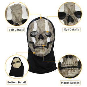 Masque Squelette Effrayant Visage de Fantôme Cosplay avec Logo Personnalisé Halloween Démon Hurlant Appel du Devoir Masque de Tête en Latex - Product Image 2