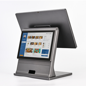 เครื่อง POS ออลอินวันแบบสัมผัสหน้าจอขนาด 15.6 นิ้ว ดีไซน์บางเฉียบ โครงสร้างโลหะ ใช้ CPU I3/I5 สำหรับร้านอาหาร ร้านค้า ระบบชำระเงินและสั่งอาหาร - Product Image 3