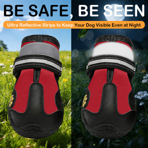OEM Waterproof Outdoor <strong>Dog</strong> Boots Reflective Straps for Small/Medium/Large <strong>Dogs</strong> Made Solid Pattern All Weather - Product Image 4