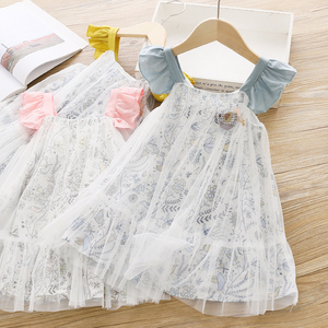 Fabriqué en Chine, Guangzhou, vêtements pour enfants, belle robe de fête à volants fleuris pour filles, provenant d'une boutique en ligne de vente en gros - Product Image 3