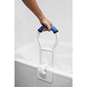 Barra de Agarre Acolchada para Bañera, Barra de Seguridad para Baño, Barra de Agarre Blanca y Azul KMINA K30024 - Product Image 1