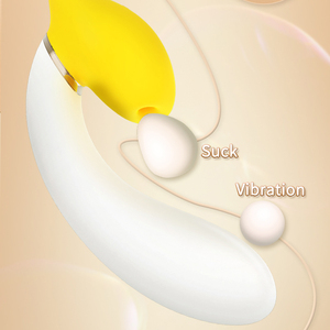 Vibromasseur en forme de banane avec fonctions de succion et de vibration Mini stimulateur clitoridien Sex Toy pour femmes US Warehouse - Product Image 1