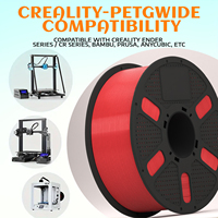 Filament PLA haute vitesse pour imprimante 3D, matériau en vrac 1,75 mm +/- 0,02 mm de tolérance, rouge, marque LZK, 200°C, 1 kg, impression FDM