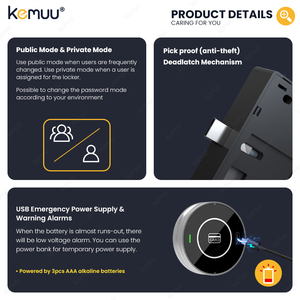 KEMUU Ttlock Serrure intelligente sans clé Nfc Cerraduras Electroniques Digitales Bloqueo De <span class=keywords><strong>Cajon</strong></span> Cerradura Inteligente Para Taquillas - Product Image 4