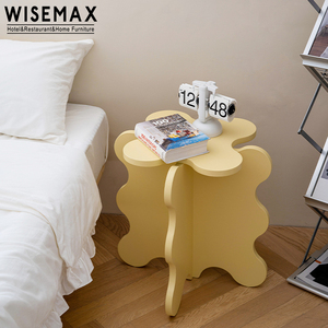 Nội Thất Phòng Khách Tròn Nhỏ Hiện Đại Giá Rẻ WISEMAX Đồ Nội Thất Ghế Đẩu Gỗ Bàn Cạnh Giường Bàn Sofa Bàn Cuối Bàn Cà Phê - Product Image 5