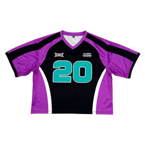 Camiseta Deportiva Oversize Unisex de Fútbol Americano Personalizada al por Mayor, Conjunto de Camiseta de Malla Corta de Moda Urbana Tallas Grandes - Product Image 3