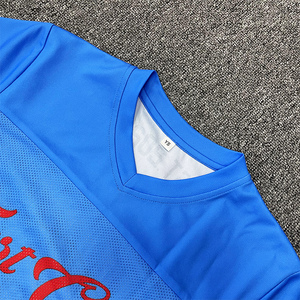 Camiseta de fútbol personalizada camiseta americana sublimación malla hombres azul ropa de fútbol americano - Product Image 5