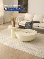 Table basse de style italien crème nordique avec design simple haut de gamme durable pour l'entrée salon utilisation pour les petits appartements