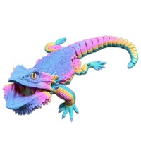 Vashine Jouet de simulation de cristal flexible imprimé en 3D, décoration d'intérieur, matériaux écologiques, figurine de dragon barbu